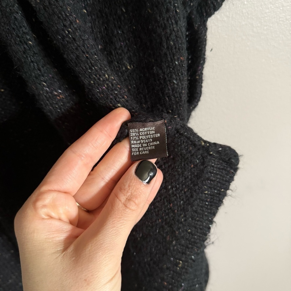 Y2k Fever Black Short Sleeve Knit Cardigan Sweater Size 1X - Picture 7 of 7